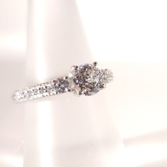Simulated Diamond Ring J Francis SWAROVSKI 2 Carats tw Size 9 - Picture 1 of 11